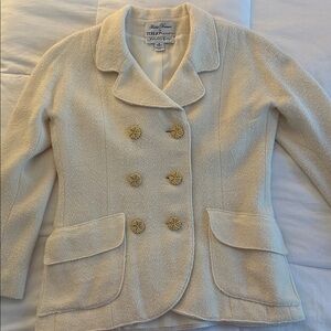 Self Portrait ✨Saks Fifth Avenue Boucle White Blazer